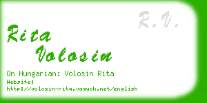 rita volosin business card